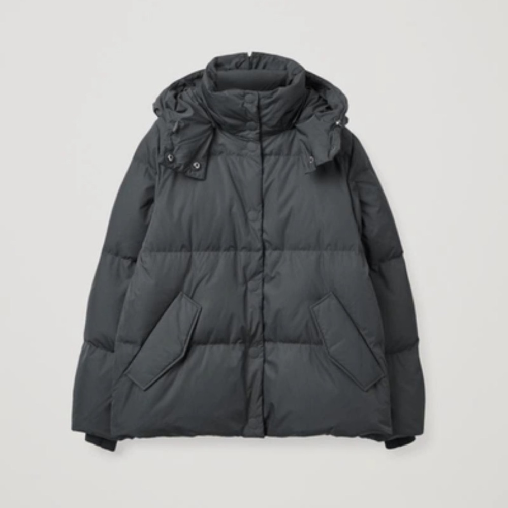 COS Dark Gray Puffer Jacket Size M